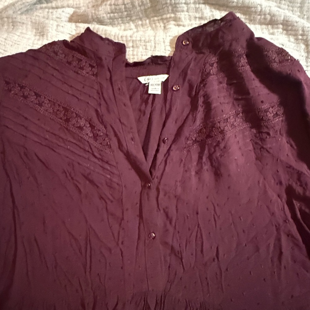 Chic Plum Blouse by [CATO]
